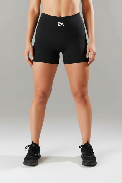 Black Shorts Front - Different Shoes